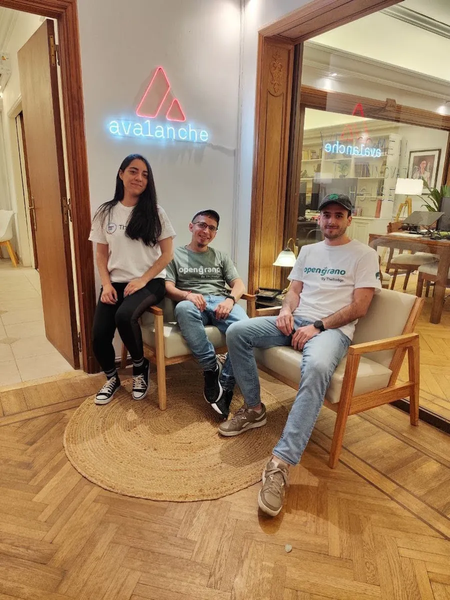 Barbie, me and Fede Madoery (co-founder) at the Avalanche house in Buenos Aires